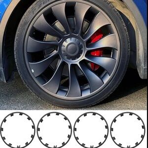 Tesla Model Y 21” Uberturbine Rim Protectors Matte Black